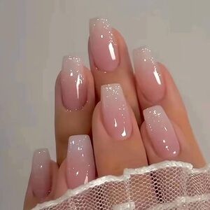 Elegant Pink Ombre Nails